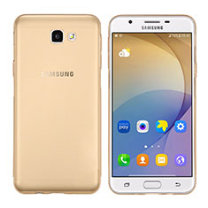 Funda Silicona Ultrafina Transparente T02 para Samsung Galaxy J7 Prime Oro