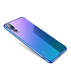 Funda Silicona Ultrafina Transparente T04 para Huawei P20 Azul