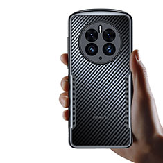 Funda Silicona Ultrafina Transparente T06 para Huawei Mate 50 Negro