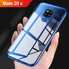 Funda Silicona Ultrafina Transparente T07 para Huawei Mate 20 X Azul