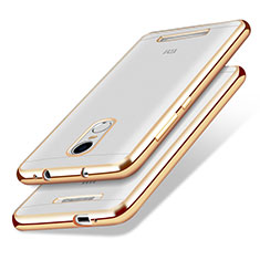 Funda Silicona Ultrafina Transparente T10 para Xiaomi Redmi Note 3 Oro