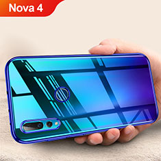 Funda Silicona Ultrafina Transparente T11 para Huawei Nova 4 Azul
