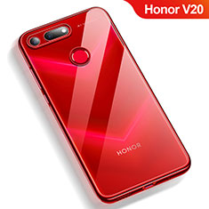 Funda Silicona Ultrafina Transparente T12 para Huawei Honor V20 Rojo