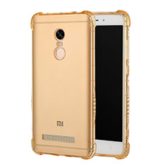 Funda Silicona Ultrafina Transparente T12 para Xiaomi Redmi Note 3 MediaTek Oro