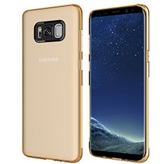 Funda Silicona Ultrafina Transparente T15 para Samsung Galaxy S8 Oro