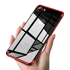 Funda Silicona Ultrafina Transparente T19 para Apple iPhone SE (2020) Rojo