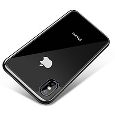 Funda Silicona Ultrafina Transparente V04 para Apple iPhone Xs Max Negro