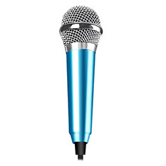 Mini Microfono Estereo de 3.5 mm M04 para Apple iPhone SE3 2022 Azul Cielo