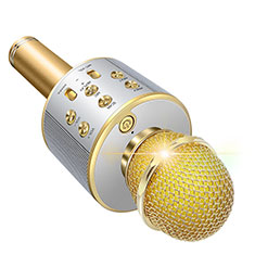 Mini Microfono Estereo de 3.5 mm M06 para Samsung Galaxy M21 2021 Oro