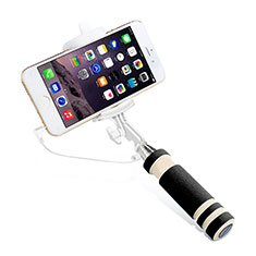 Palo Selfie Stick Extensible Conecta Mediante Cable Universal S01 para Samsung Galaxy A8 2016 A8100 A810F Negro