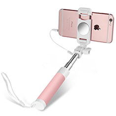 Palo Selfie Stick Extensible Conecta Mediante Cable Universal S02 Rosa