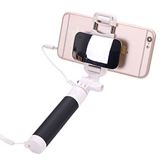 Palo Selfie Stick Extensible Conecta Mediante Cable Universal S04 para Sony Xperia XA2 Ultra Negro