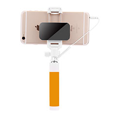 Palo Selfie Stick Extensible Conecta Mediante Cable Universal S07 para Samsung Galaxy A7 SM-A700 Amarillo