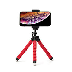 Palo Selfie Stick Tripode Bluetooth Disparador Remoto Extensible Universal T16 para Samsung Galaxy XCover 5 SM-G525F Rojo