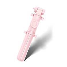 Palo Selfie Stick Tripode Bluetooth Disparador Remoto Extensible Universal T29 para LG K52 Rosa