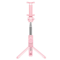 Palo Selfie Stick Tripode Bluetooth Disparador Remoto Extensible Universal T32 para Samsung Galaxy S21 Plus 5G Rosa