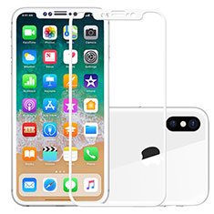 Protector de Pantalla Cristal Templado Integral F02 para Apple iPhone X Blanco