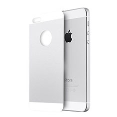 Protector de Pantalla Cristal Templado Trasera para Apple iPhone 5S Plata