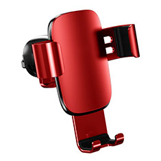 Soporte Universal de Coche Rejilla de Ventilacion Sostenedor A04 para Sony Xperia XA2 Plus Rojo
