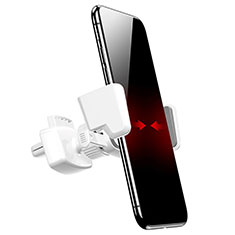 Soporte Universal de Coche Rejilla de Ventilacion Sostenedor A05 para Apple iPhone 6S Blanco