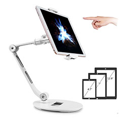 Soporte Universal Sostenedor De Tableta Tablets Flexible H08 para Apple iPad 3 Blanco