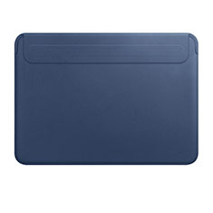 Suave Cuero Bolsillo Funda L01 para Apple MacBook 12 pulgadas Azul