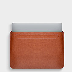 Suave Cuero Bolsillo Funda L02 para Apple MacBook 12 pulgadas Marron