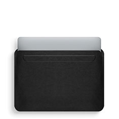 Suave Cuero Bolsillo Funda L02 para Apple MacBook Pro 15 pulgadas Negro