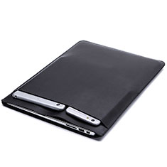 Suave Cuero Bolsillo Funda L02 para Samsung Galaxy Book S 13.3 SM-W767 Negro