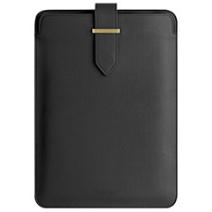 Suave Cuero Bolsillo Funda L04 para Apple MacBook Pro 15 pulgadas Negro