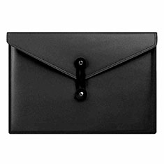 Suave Cuero Bolsillo Funda L08 para Apple MacBook Pro 13 pulgadas Negro