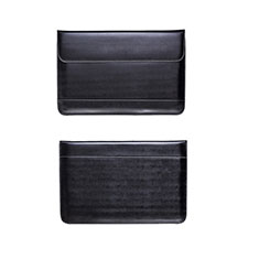 Suave Cuero Bolsillo Funda L14 para Apple MacBook 12 pulgadas Negro