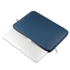 Suave Cuero Bolsillo Funda L16 para Apple MacBook Air 13.3 pulgadas (2018) Azul