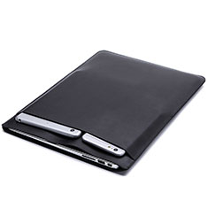 Suave Cuero Bolsillo Funda L20 para Apple MacBook Pro 15 pulgadas Negro