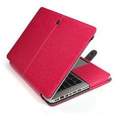 Suave Cuero Bolsillo Funda L24 para Apple MacBook Pro 13 pulgadas (2020) Rosa Roja