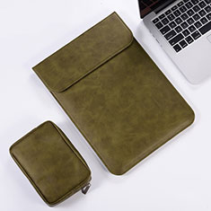 Suave Cuero Bolsillo Funda para Apple MacBook 12 pulgadas Verde