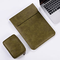 Suave Cuero Bolsillo Funda para Apple MacBook Air 11 pulgadas Verde