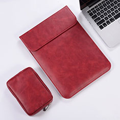 Suave Cuero Bolsillo Funda para Apple MacBook Air 13 pulgadas Rojo