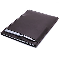 Suave Cuero Bolsillo Funda para Huawei Honor MagicBook 14 Marron