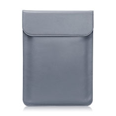 Suave Cuero Bolsillo Funda para Samsung Galaxy Book S 13.3 SM-W767 Gris