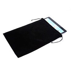 Suave Terciopelo Tela Bolsa de Cordon Funda para Apple iPad Air 2 Negro