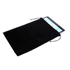 Suave Terciopelo Tela Bolsa de Cordon Funda para Samsung Galaxy Tab 3 Lite 7.0 T110 T113 Negro