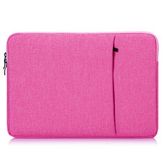 Suave Terciopelo Tela Bolsa Funda L04 para Huawei Honor MagicBook 15 Rosa Roja