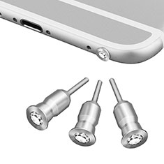 Tapon Antipolvo Jack 3.5mm Android Apple Universal D02 para Oppo A2x 5G Plata