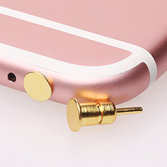Tapon Antipolvo Jack 3.5mm Android Apple Universal D03 para Huawei MediaPad M2 10.1 FDR-A03L FDR-A01W Oro