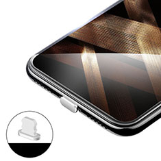 Tapon Antipolvo Lightning USB Jack H02 para Apple iPhone 13 Pro Plata