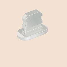 Tapon Antipolvo Lightning USB Jack J06 para Apple iPhone 12 Mini Plata