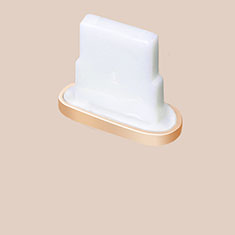 Tapon Antipolvo Lightning USB Jack J07 para Apple iPhone 13 Mini Oro