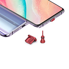 Tapon Antipolvo USB-B Jack Android Universal H02 para Xiaomi Redmi Note 6 Pro Rojo