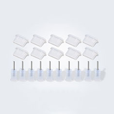 Tapon Antipolvo USB-C Jack Type-C Universal 10PCS para Samsung Galaxy M32 4G Blanco